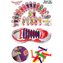 Feyza Design Yüksek Kaliteli Silikon Spor Ayakkabı Bağcığı 14'lü Set