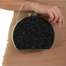 Kristal Taşlı Uzun Zincir Askılı ve El Tutma Askılı Abiye Çanta