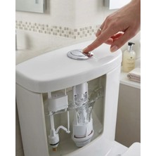 Masa Dostu Klozet Rezervuar Iç Takımı Basmalı Sistem Ayarlanabilir Şamandıralı Su Tahliye Mekanizması