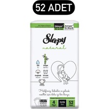 Sleepy 2'li Jumbo Natural Mega Paket Bebek Bezi 4 Numara Maxi 52 Adet