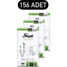 Sleepy 2'li Jumbo Natural Mega Paket Bebek Bezi 4 Numara Maxi 156 Adet