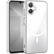 Nettech Samsung Galaxy A07 Uyumlu Transparan Magsafe Seri Arka Koruma Kılıf