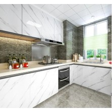 Balkan Grup Mermer Desenli Yapışkanlı Tezgah Folyosu 5 Mt.