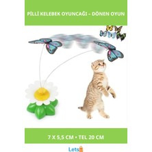 Feyza Design Renkli Hareketli Kelebek Pilli Kedi Oyuncağı 20 cm