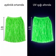Balkan Grup Neon Yeşil Hawaii Parti Eteği 40 cm
