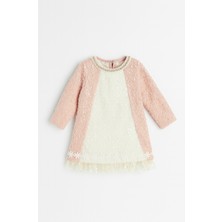 For My Baby Çiçek Işlemeli Bisiklet Yaka Elbise