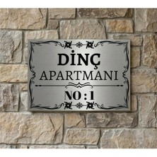 Hobishop Kişiye Özel Metal Kapı Levhası – Apartman Kapı Tabelası 20X30 cm – Isimli Bina Kapı Levhası