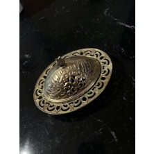Anka Select Osmanlı Tarzı Vintage Desenli Kapaklı Mini Lokumluk Şekerlik – Dekoratif Metal Ikramlık Sunumluk 10 cm