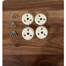 Hamadex 12'li Açılı Beyaz Plastik Bağlantı Aparatı  Masa , Sandalye, Sehpa  (M8 Vida Girişli )