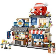 Vagon LZ-1218 Loz Japon Katlanır Yemek Sokağı 722 Parça Block Oyuncak