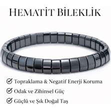 Morlisse Hematit Doğal Taş Bileklik,  Enerji Bielkliği