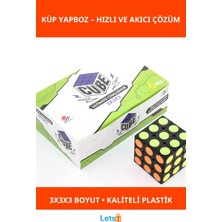 Feyza Design Klasik 3X3X3 Renkli Küp Yapboz Eğitici Oyuncak
