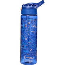 Smiggle Beta 650 ML Pipetli Plastik Su Şişesi – Navy