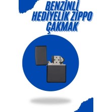 Siyah Kutulu Metal Çakmak Benzinli Hediyelik Eşya