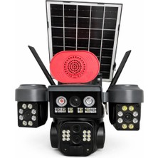 Avenir S-463X 10X Optik Zoom 4g Sim Kartlı Solar Güvenlik Kamerası Gece Görüş Ptz Hareketli Sirenli