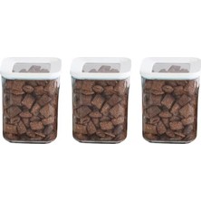 Lossa Kare Vakumlu Saklama Kabı 3`lü Set 1 Lt ( Lisinya )