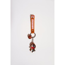 Lisinya Anahtarlık Beyaz Siyah Surat