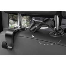 Fynzo 4 Adet Araba Koltuk Arkası Askı – Araç Içi Çanta Poşet Askılığı – Oto Koltuk Başlığı Kancası – Araç Içi Organizer Düzenleyici – Universal Koltuk Arkası Askı Aparatı