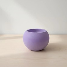 Fiyera Home Beton Mor Saksılık Mumluk