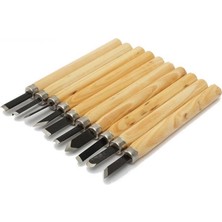 10 Parça Ahşap Heykel Torna Keski Seti Torna Başlayanlar Için Profesyonel Oyma Seti ( Lisinya )