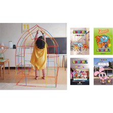 Feyza Design Bambu Pipet Çubuk 300 Parça Hafıza ve Zeka Geliştirici Oyun