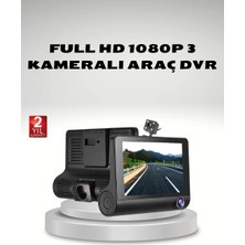 Araç Kamerası 3’lü Full Hd Dvr 1080P Gece Görüşlü ve G-Sensörlü - Lisinya