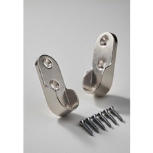  Askı Borusu Aparatı / Askı Borusu Flanşı 2 Adet Askı Flanşı Elbise Askı Aparatı