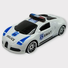 Metal Mini Polis Arabası  8 cm - Polis - 2 (Lisinya)