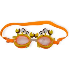 Çocuk Yüzücü Gözlüğü Silikon Taşıma Çantalı Turuncu Yengeç - 9014 (Lisinya)