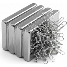 2 Adet 40X20X5MM Neodyum Magnet Güçlü N35 Mıknatıs Köşeli Nikel Kaplama ( Lisinya )