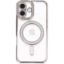 Magicool Iphone 16 Plus Kılıf Joke Simli Magneticsafe Kılıf - Pembe