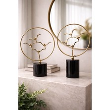 Velora Living Golden Flight Kuş Figürlü Dekoratif Obje – 2’li Set