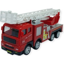 Iş Makinaları Serisi - Sürtmeli Itfaiye Aracı 16 cm  - Uzayan Merdiven (Lisinya)