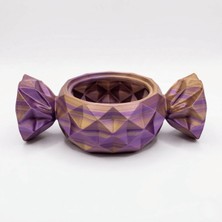 Atatuğ Hediyelik Çift Renkli Prizma Şeker Tasarımlı Dekoratif Kase - Özel Kutulu Hediyelik Obje