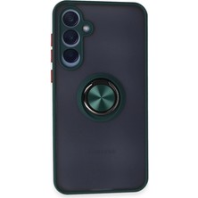 Magicool Samsung Galaxy A15 4g Kılıf Montreal Yüzüklü Silikon Kapak - Yeşil