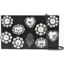 Kurt Geiger Crystal Box Taşlı Lüks Tasarım Kadın Clutch