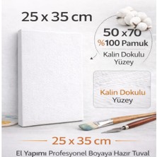 Novytech 25X35 340 gr %100 Pamuk Profesyonel Resim Tuvali – 3 Kat Akrilik Astarlı Boyaya Hazır