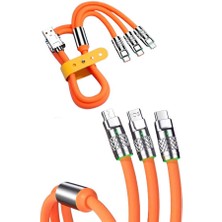 Çoklu Şarj Kablosu USB Type-C Ios Uyumlu 120W Hızlı Şarj Kablosu - Lisinya