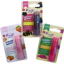 Yoğun Etkili Dudak Koruyucu Nemlendirici Balm Kiraz Çilek Çikolata (3lü Set) ( Lisinya )
