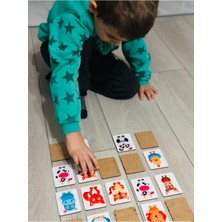 Feyza Design Eğitici Ahşap Zeka Kartları Eşleştirme Oyunu 20'li Paket