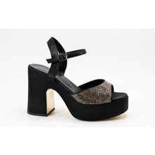 Beety 45561 Taşlı Yüksek Platform Topuklu Kadın Abiye Ayakkabı