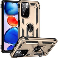 Magicool Xiaomi Redmi Note 11 Pro Plus 5g Kılıf Sofya Yüzüklü Silikon Kapak - Gold