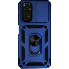 Magicool Xiaomi Redmi Note 11 Kılıf Pars Lens Yüzüklü Silikon - Lacivert