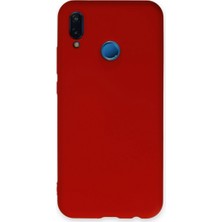 Magicool Huawei P20 Lite Kılıf Nano Içi Kadife Silikon - Kırmızı