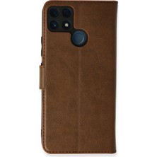 Magicool Realme C25 Kılıf Trend S Plus Kapaklı Kılıf - Taba