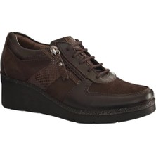 Forelli 13103-G Lydie Kahve Kadın Comfort Deri Ayakkabı