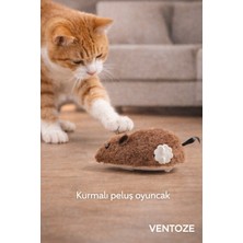 Feyza Design Interaktif Hareketli ve Peluş Kedi Oyuncağı - Kurmalı Fare Tasarımı