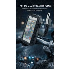 ArmoniaVital Su Geçirmez Titreşimsiz Motosiklet Telefon Tutucu – Gidon Uyumlu Navigasyon Telefon Standı