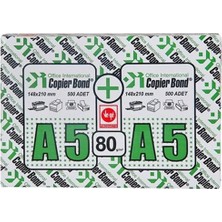 Copier Bond A5 Fotokopi Kağıdı 80GR-500 Li 1 Koli= 10 Paket