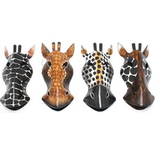 Balkan Grup Ahşap Duvara Asmalı 20 cm Zebra Maske
